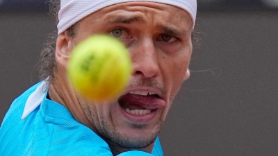 Alexander Zverev überzeugte in seiner Drittrundenpartie gegen den Belgier Alexander Blockx. (Foto: Alessandra Tarantino/AP/dpa)