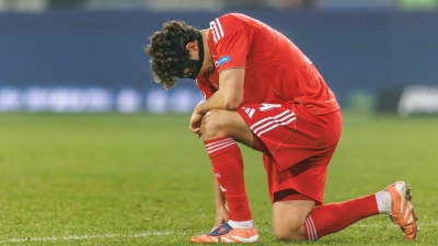 Ein frustrierter FCN-Kapitän Fabio Gruber nach der Niederlage. (Foto: Andreas Gora/dpa)