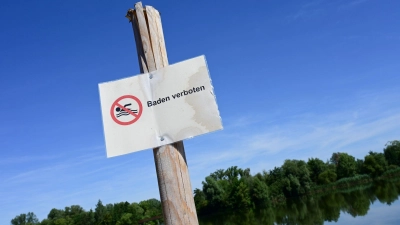 Im September wurde wegen zu vielen Fäkalkeimen Baden im Zusmarshauser Rothsee verboten. (Symbolbild) (Foto: Uwe Zucchi/dpa)