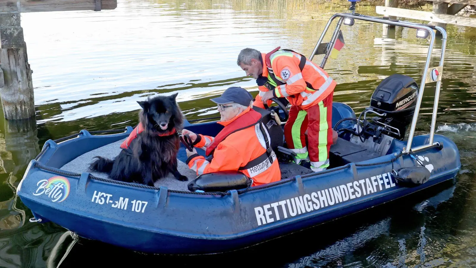 Spürhunde haben laut Polizei auf dem Inselsee am Stadtrand von Güstrow angeschlagen. Am Dienstagmorgen sollen Taucher in dem Bereich zum Einsatz kommen. (Foto: Bernd Wüstneck/dpa)