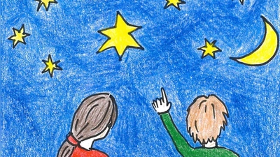 Dieses Bild und viele weitere farbenfrohe Exemplare gestaltete Susanne Schwab vom Neustädter Landratsamt ehrenamtlich für die Flyer, Karten und digitalen Information zum Thema Sternenkinder, die auf der Homepage des Landratsamtes zu finden sind.  (Foto: Susanne Schwab)