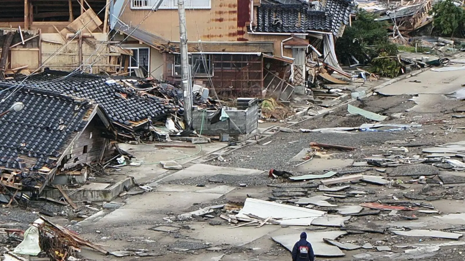 Verwüstungen in Suzu. (Foto: -/kyodo/dpa)