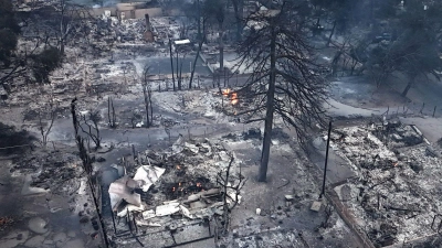 Das Feuer rund um Los Angeles hat eine Schneise der Verwüstung hinterlassen. (Foto: Scott Mc Kiernan/ZUMA Press Wire/dpa)