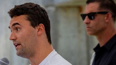 Der Podcaster Kirk ist erschossen worden.  (Foto: Tess Crowley/The Deseret News/AP/dpa)