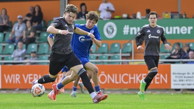 Dennis Stauber (links, hier in einem U19-Spiel) und Leon Stauber (rechts) gehören jetzt fest zum Regionalligakader.  (Foto: Martin Rügner)