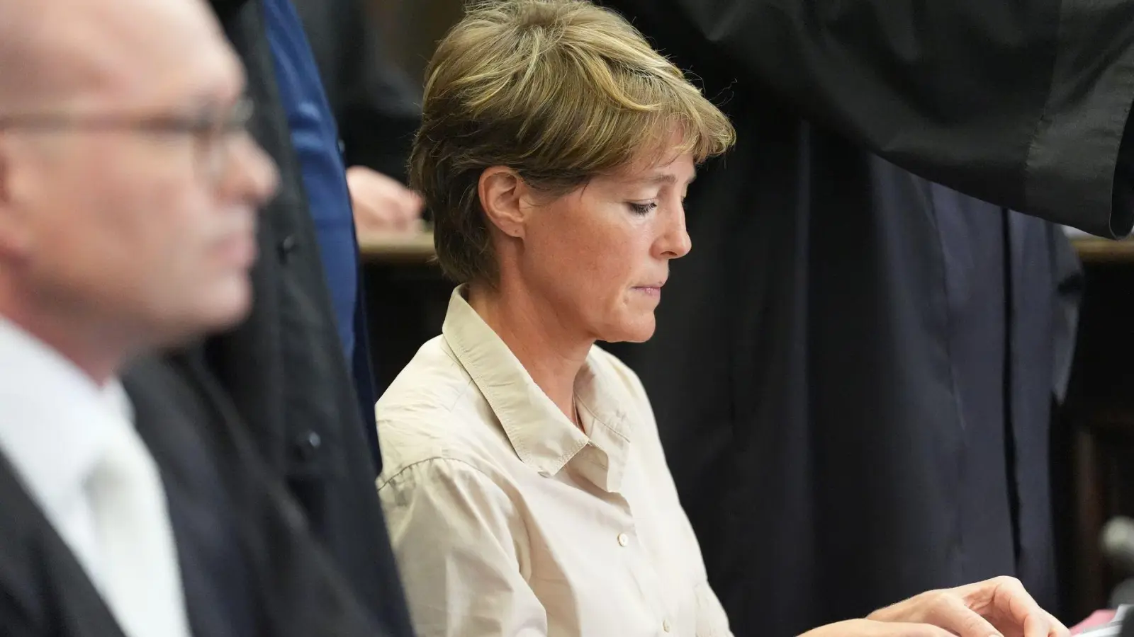 Christina Block während des Prozesses wegen mutmaßlicher Kindesentführung im Landgericht Hamburg.  (Foto: Marcus Brandt/dpa-POOL/dpa)