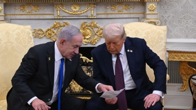 US-Präsident Trump hat einen Plan zur Beilegung des Gaza-Kriegs vorgelegt.  (Foto: Avi Ohayon/Israel Gpo/ZUMA Press Wire/dpa)