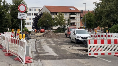 Nur für Baustellenfahrzeuge ist derzeit dieser Abschnitt der Philipp-Zorn-Straße geeignet, weil hier die Fahrbahndecke abgefräst ist und an manchen Stellen Löcher ausgehoben wurden. (Foto: Manfred Blendinger)