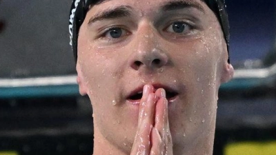 Johannes Liebmann schwimmt auch am letzten EM-Tag. (Foto: Emma Da Silva/AP/dpa)