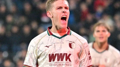 Machte in Aspach mit dem 4:2 den Deckel drauf: Anton Kade. (Foto: Jan-Philipp Strobel/dpa)