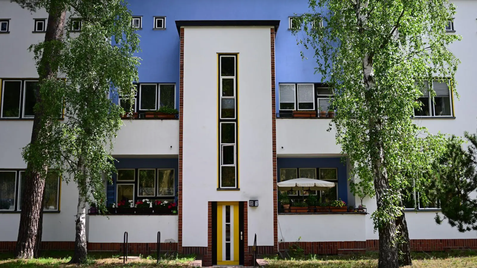 Die bunte Waldsiedlung Zehlendorf könnte schon bald zum Unesco-Welterbe gehören. (Foto: Sebastian Gollnow/dpa)