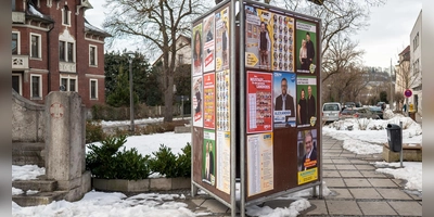 Wahlplakate zur Kommunalwahl 2026 in Neustadt/Aisch: Wer zieht ins Rathaus ein? (Foto: Mirko Fryska)