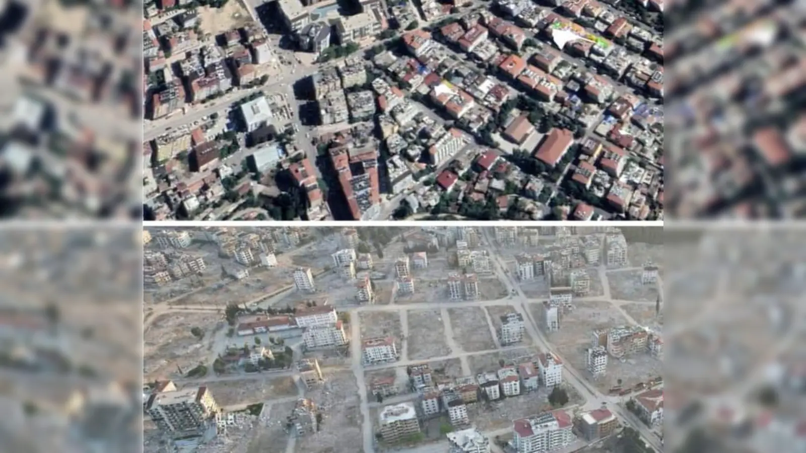 Antakya, die Hauptstadt der Provinz Hatay, war am schwersten von den Erdbeben in der Türkei im vergangenen Jahr betroffen. Die Aufnahme oben entstand vor der Katastrophe. Die Aufnahme unten zeigt die Stadt während der Aufräumarbeiten. Wie Sibel Hürriyetoglu mitteilt, gibt es Pläne der Regierung, das Zentrum von Antakya zu 80 Prozent nicht mehr zu bebauen. (Foto: privat)