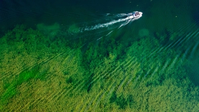 See von Oben - Sommer auf dem Geistalsee (Foto: Jan Woitas/dpa)
