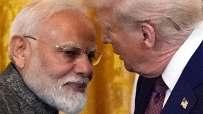 Im Februar hatte Indiens Premierminister Modi dem US-Präsidenten einen Besuch in Washington abgestattet. (Archivbild) (Foto: Alex Brandon/AP/dpa)