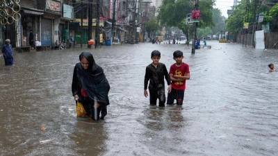 Der Monsun bringt in Pakistan starke Regenfälle mit sich. (Foto: K.M. Chaudary/AP/dpa)