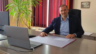 Mathias Scheuer ist seit Mai Bürgermeister von Schopfloch. (Foto: Stefan Neidl)