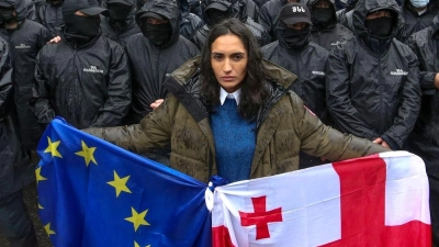 Weder Massenproteste noch Interventionen von wichtigen Geldgebern konnten die georgische Regierung davon abhalten das umstrittene Gesetz gegen Auslandseinfluss zu verabschieden. (Foto: Zurab Tsertsvadze/AP/dpa)