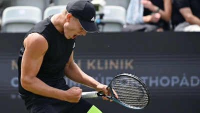 Tennis-Talent Justin Engel steht in Stuttgart im Achtelfinale.  (Foto: Marijan Murat/dpa)
