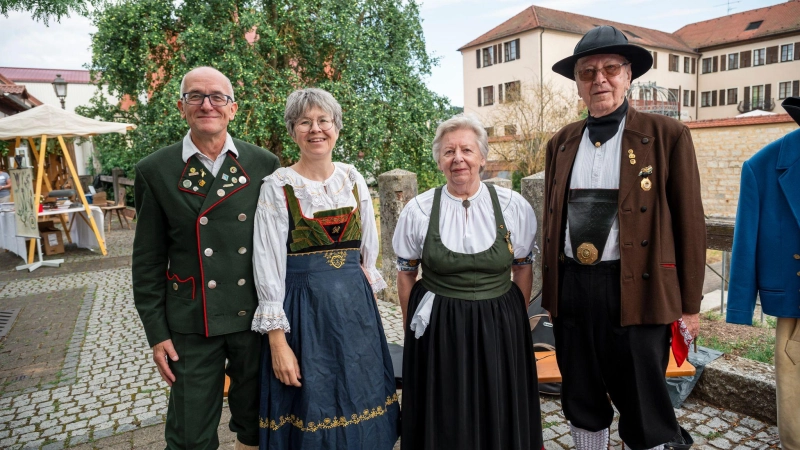 Beim Tag der Franken stand Tracht hoch im Kurs. (Foto: Daniel Vogl/dpa)