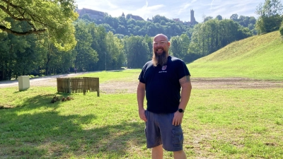 Christoph Korwitz von den „Freien Reichsstädtern zu Rothenburg“ ist schon aufgeregt und voller Vorfreude. (Foto: Clarissa Kleinschrot)