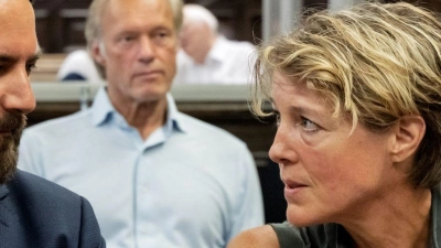 Die Angeklagte Christina Block und ihr Anwalt Ingo Bott am 60. Prozesstag. (Foto: Markus Scholz/dpa)