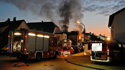 Das Haus brannte komplett ab. (Foto: Bronnhuber/Feuerwehr München/dpa)