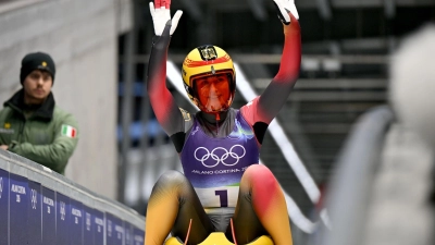 Julia Taubitz sicherte sich Olympia-Gold im Einsitzer. (Foto: Robert Michael/dpa)