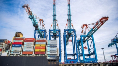 Der Containerhafen in Bremerhaven. (Foto: Sina Schuldt/dpa)