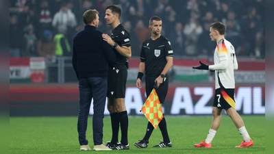 Nach diesem Elfmeterpfiff hatte Julian Nagelsmann Gesprächsbedarf.  (Foto: Christian Charisius/dpa)