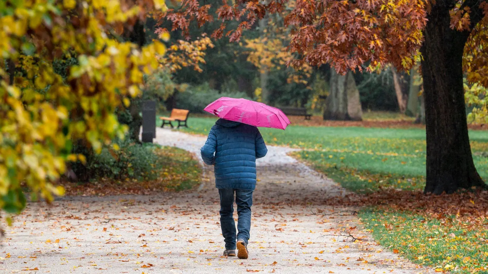 Warme Kleidung und vielerorts auch ein Regenschirm sind in den nächsten Tagen in Deutschland angesagt. (Archivbild) (Foto: Daniel Vogl/dpa)