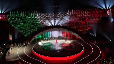 Die Eröffnungsfeier der Paralympics begann mit einer Ode an Gastgeber Italien. (Foto: Luca Bruno/AP/dpa)