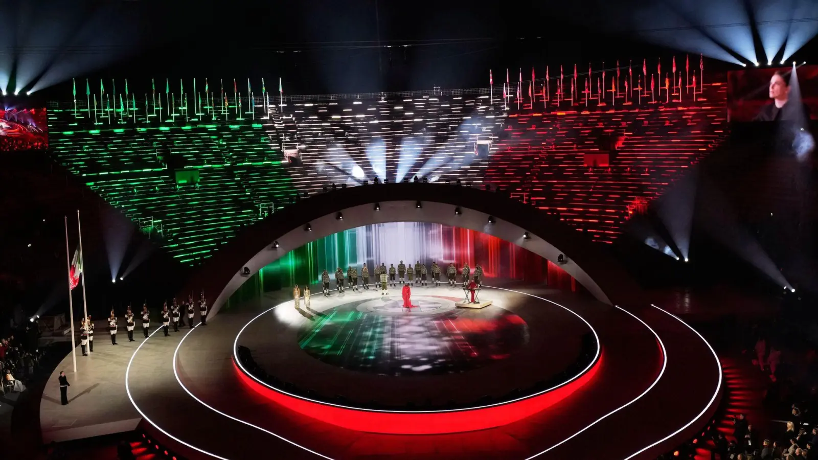 Die Eröffnungsfeier der Paralympics begann mit einer Ode an Gastgeber Italien. (Foto: Luca Bruno/AP/dpa)