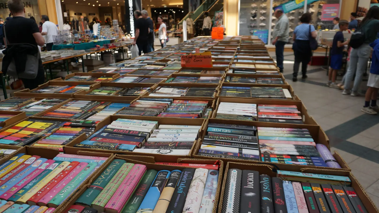 Auch Romane finden sich auf der Comic-Messe im Brücken-Center. (Foto: Paul Wiese)