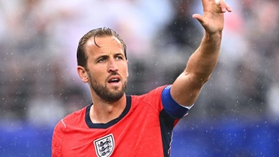 Steht nun bei drei Turnier-Toren: Harry Kane. (Foto: Tom Weller/dpa)