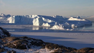 Eisberge in der Nähe des westgrönländischen Ortes Ilulissat. (Foto: Steffen Trumpf/dpa)