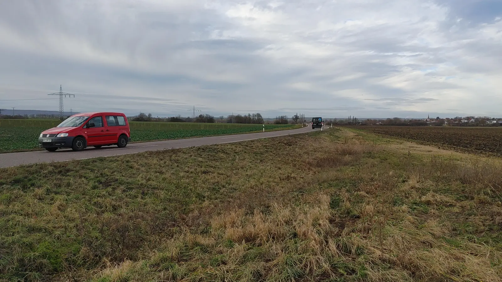 Entlang der Staatsstraße wird der neue Feldweg verlaufen, der auch Radfahrern und Fußgängern zur Verfügung steht. (Foto: Katrin Merklein)