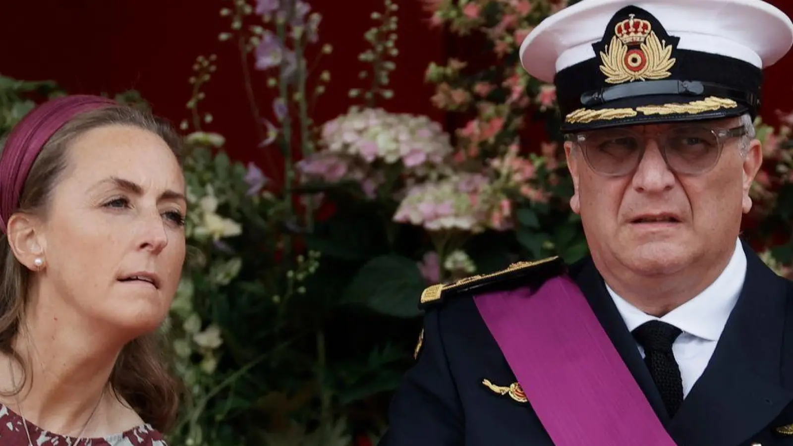 Prinzessin Claire und Prinz Laurent von Belgien sind seit 2003 verheiratet und haben drei Kinder. Mittlerweile hat Laurent auch einen unehelichen Sohn anerkannt. (Archivbild aus 2022) (Foto: Bruno Fahy/BELGA/dpa)