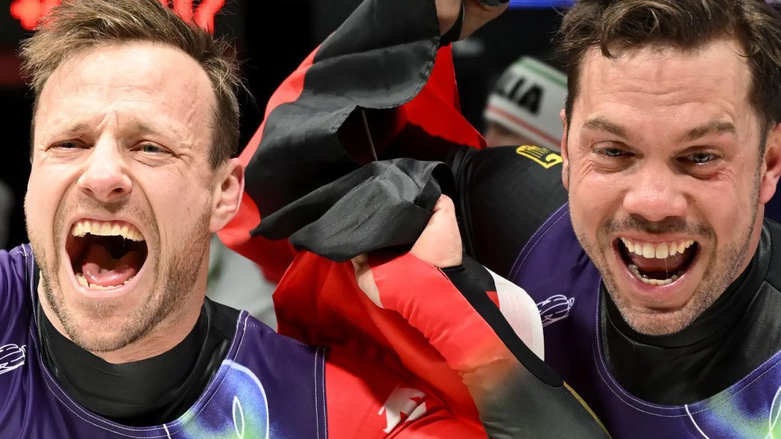 Die Rodler Tobias Arlt (l) und Tobias Wendl haben vorzeitig den Gesamtweltcup im Doppelsitzer gewonnen (Archivfoto) (Foto: Robert Michael/dpa)