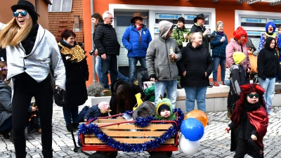 Mehr als 30 Fußgruppen zogen durch den Ort und sorgten gemeinsam mit den vielen Kostümierten im Publikum für ein buntes Bild.  (Foto: Gudrun Schwarz)