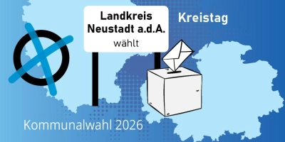 Im Landkreis Neustadt/Aisch-Bad Windsheim steht am 8. März 2026 die Wahl für einen neuen Kreistag an. (Grafik: Susanne Pöhlmann)