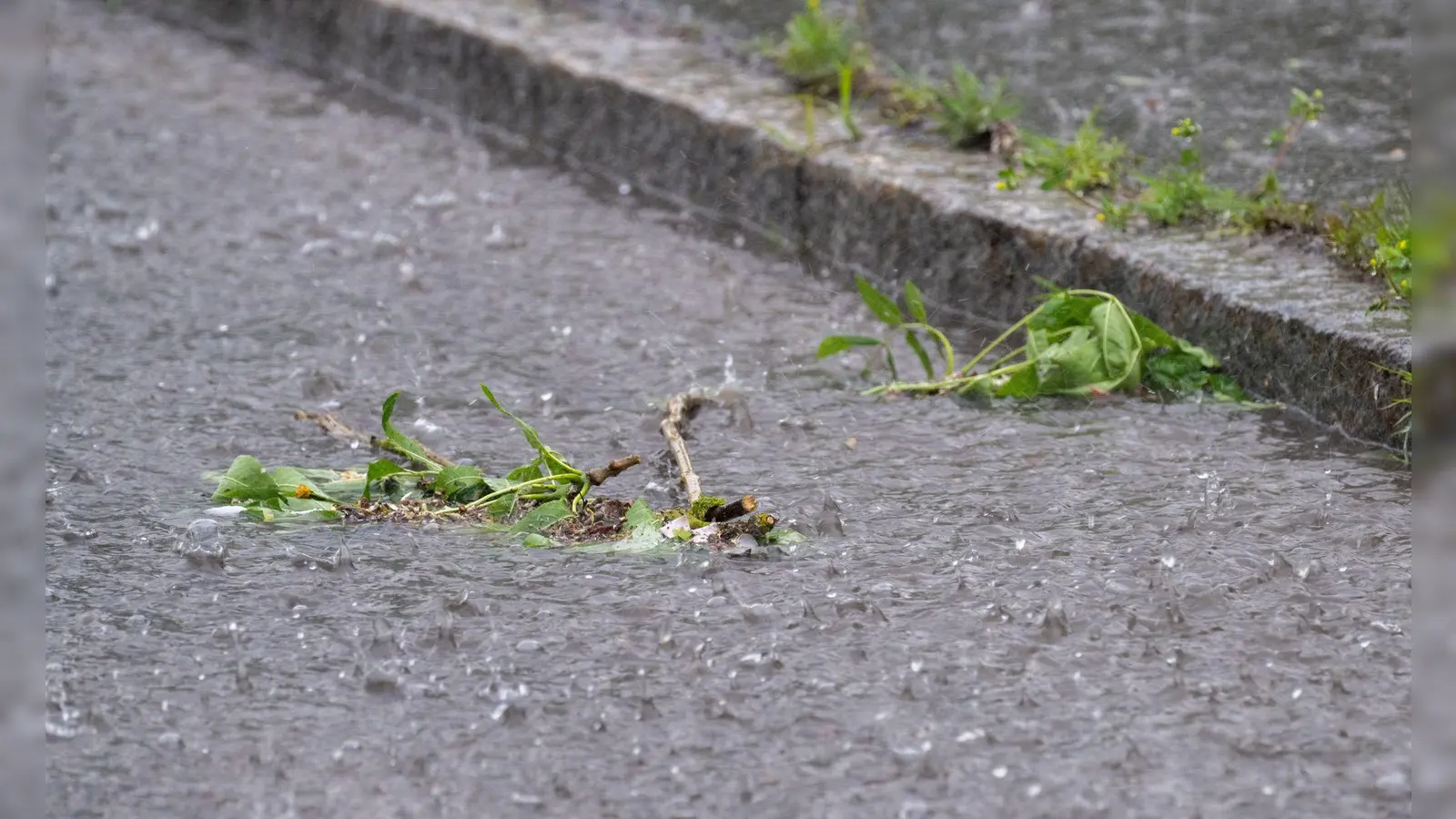 Der Sonntag fällt in Bayern vielerorts ins Wasser.  (Foto: Pia Bayer/dpa)