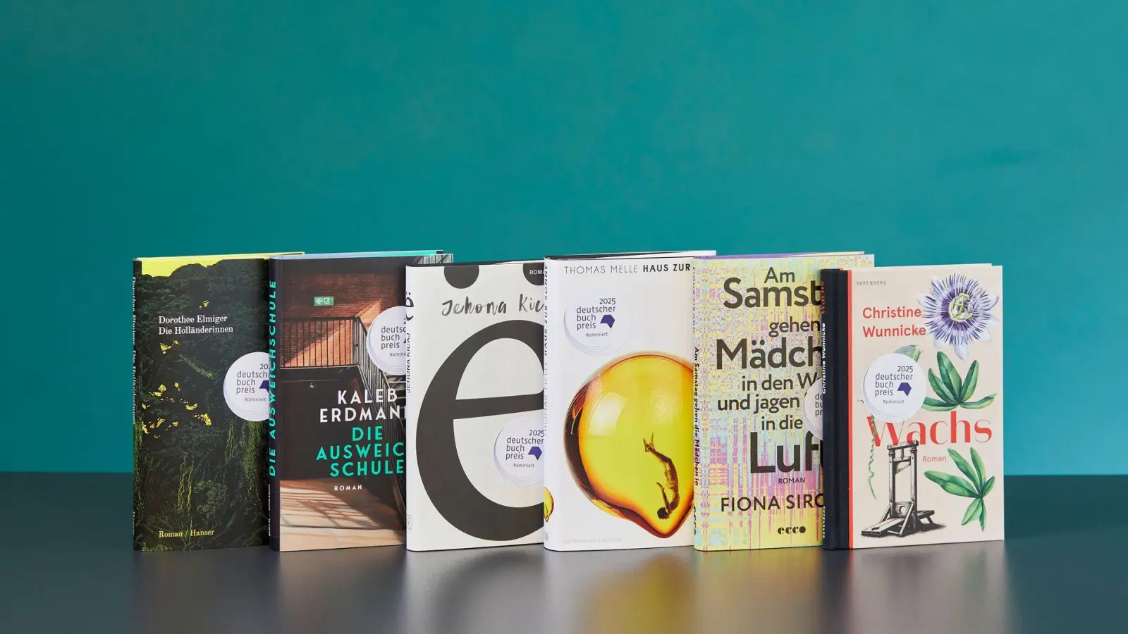 Die Bücher auf der Shortlist für den Deutschen Buchpreis stehen fest.  (Foto: Christof Jakob/Börsenverein des Deutschen Buchhandels e.V./dpa)