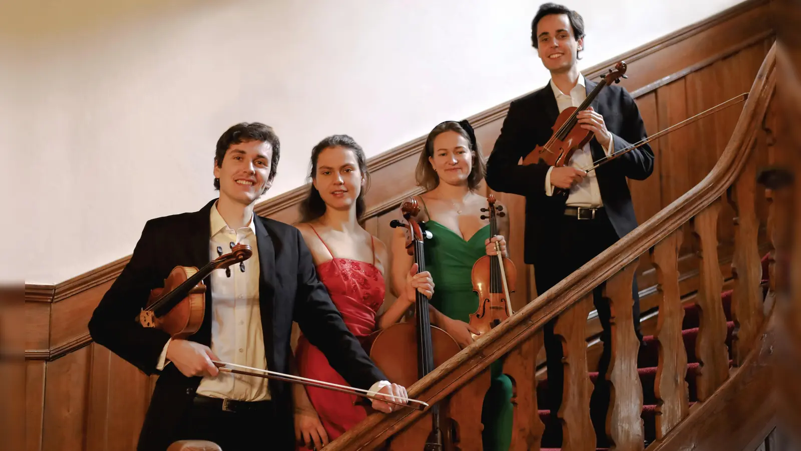 Das Parzival Quartett bestreitet die fünfte Schubertiade mit dem Quintett C-Dur mit dem Parzival Quartett. Daneben wird auch Mozarts Dissonanzen Quartett geboten. (Foto: Pascal Schwab)