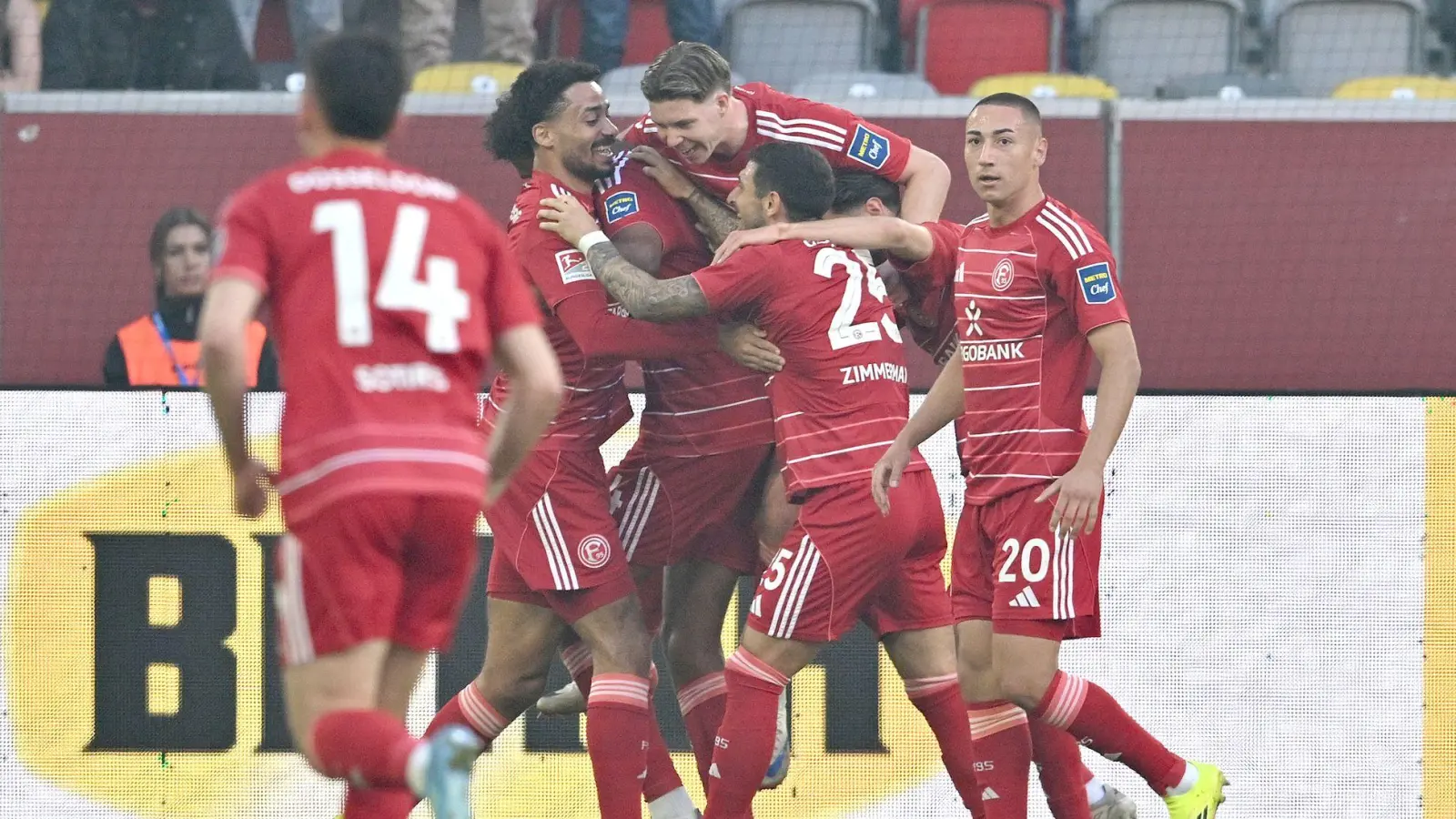 Fortuna Düsseldorf hat seit langer Zeit mal wieder Grund zur Freude. (Foto: Anke Waelischmiller/dpa)