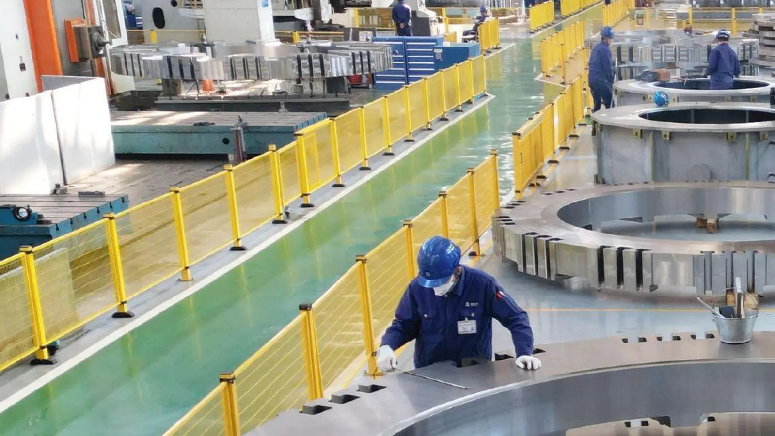 Die Stimmung in Chinas Industriebetrieben ist weiter gedämpft. (Symbolbild)  (Foto: Liu Yang/XinHua/dpa)