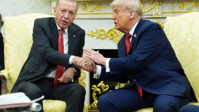 Es ist der erste Besuch für Erdogan im Weißen Haus seit 2019 (Foto: Evan Vucci/AP/dpa)