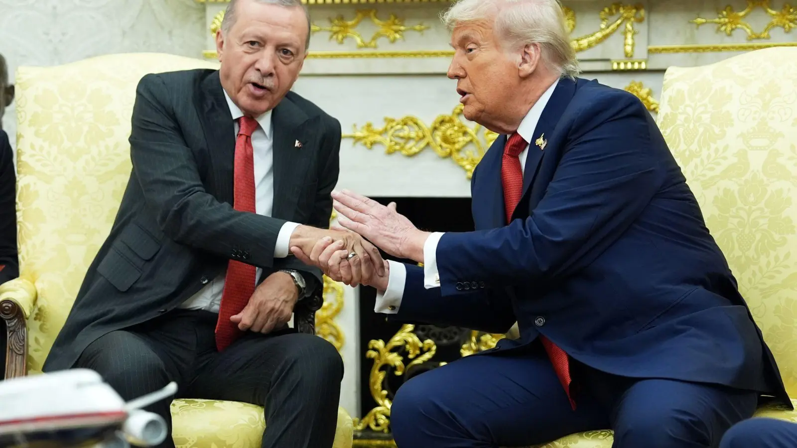 Es ist der erste Besuch für Erdogan im Weißen Haus seit 2019 (Foto: Evan Vucci/AP/dpa)