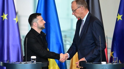 Ukraine-Gespräche mit Selenskyj in Berlin (Foto: Fabian Sommer/dpa)