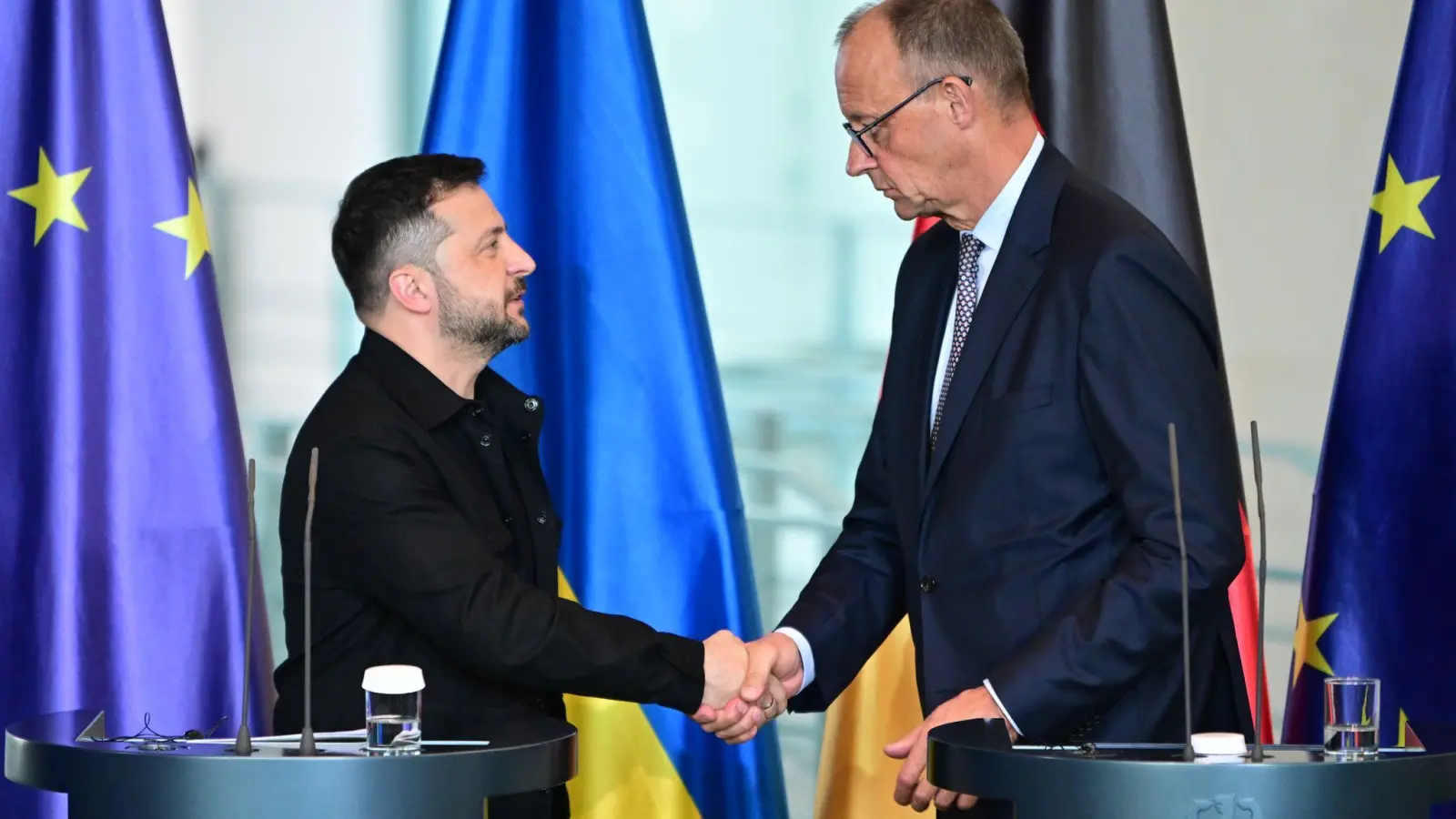 Ukraine-Gespräche mit Selenskyj in Berlin (Foto: Fabian Sommer/dpa)
